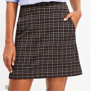 Loft Plaid Pocket Skirt